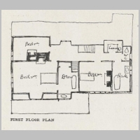 Baillie Scott, A Country Cottage, First floor plan, The International Yearbook of Decorative Art, 1918, p.5.jpg